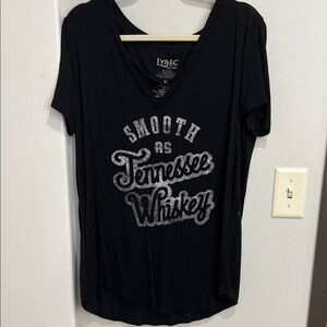Lyric Culture Black Graphic Tee-EUC